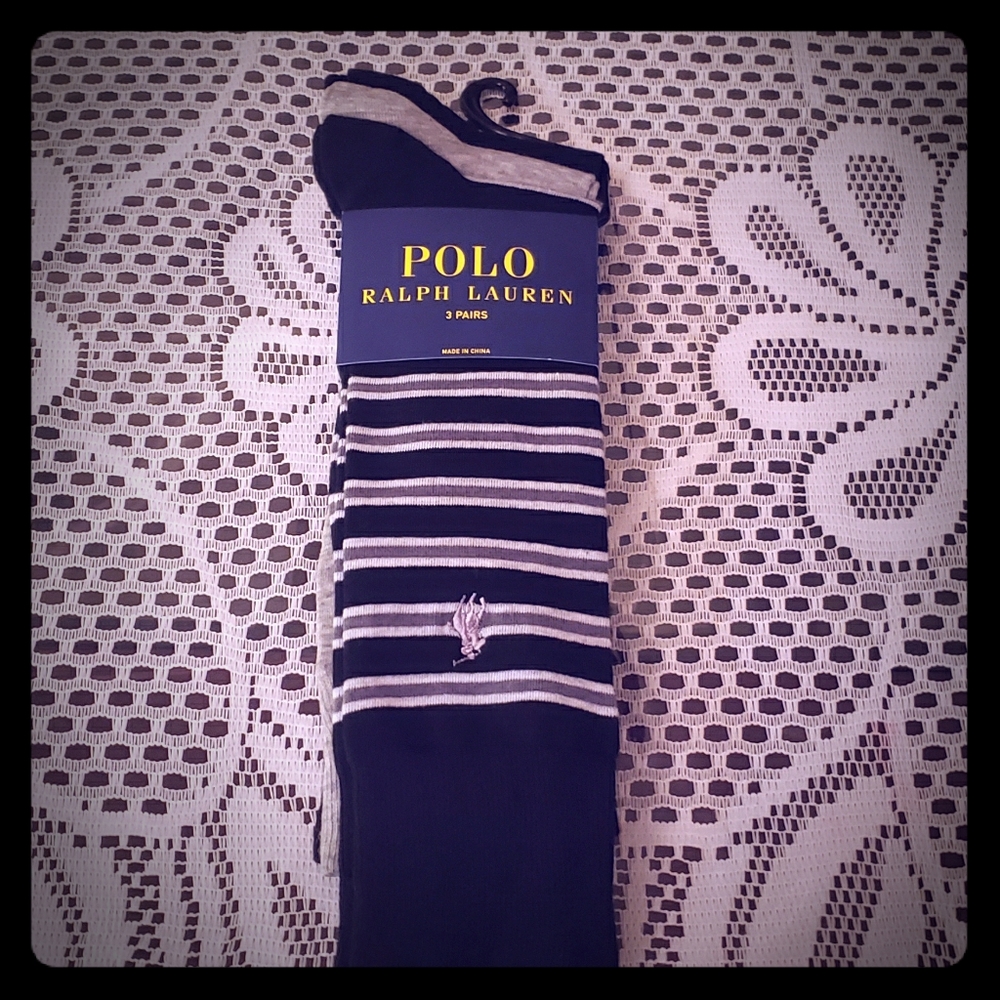 Polo Ralph Lauren Classic Mens Dress Socks 3 Pairs